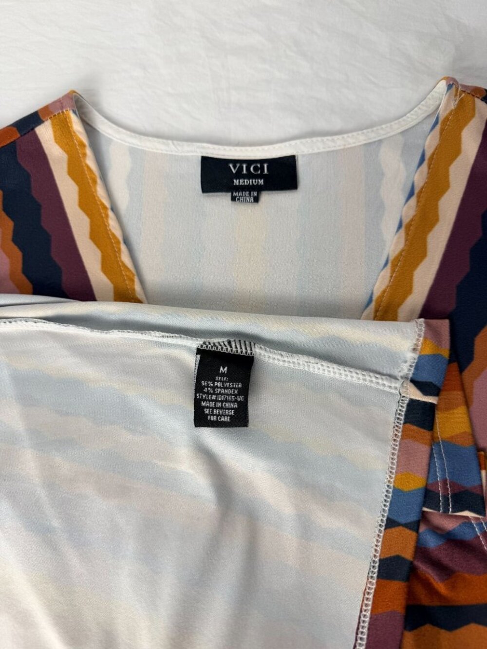 VICI Wrap Maxi Dress Striped Boho Long Sleeve Multicolor Size M - Picture 4 of 14